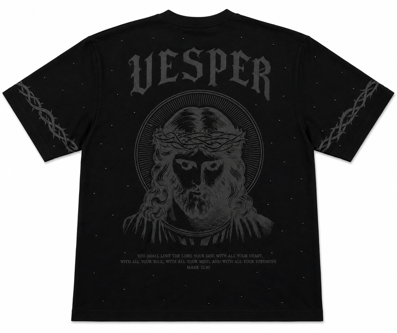 Vesper Rhinestone Cross T-Shirt
