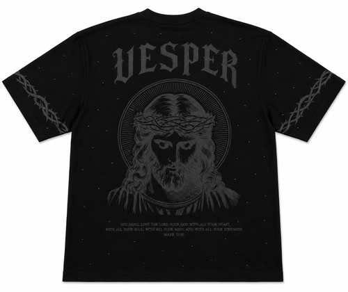 Vesper Rhinestone Cross T-Shirt